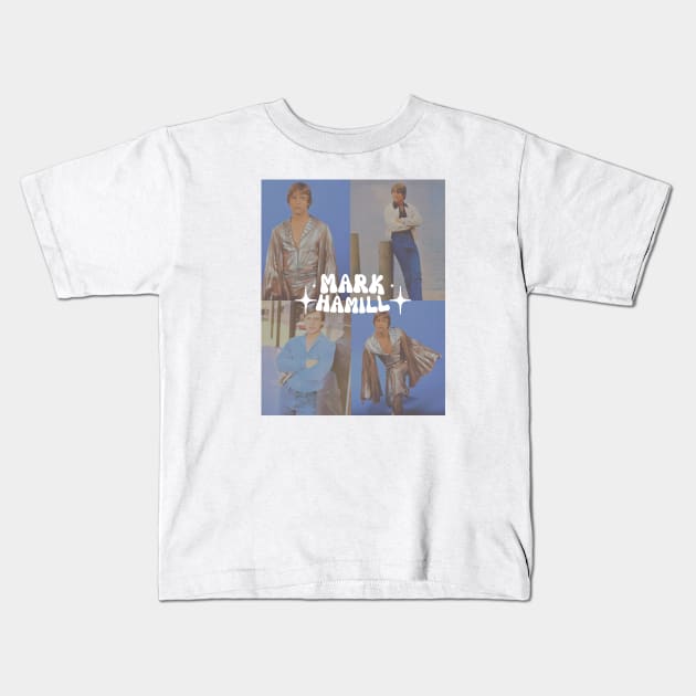 groovy aesthetic mark hamill  (perfect for your average luke skywalker stan) • star wars cast collection Kids T-Shirt by shopanniekat